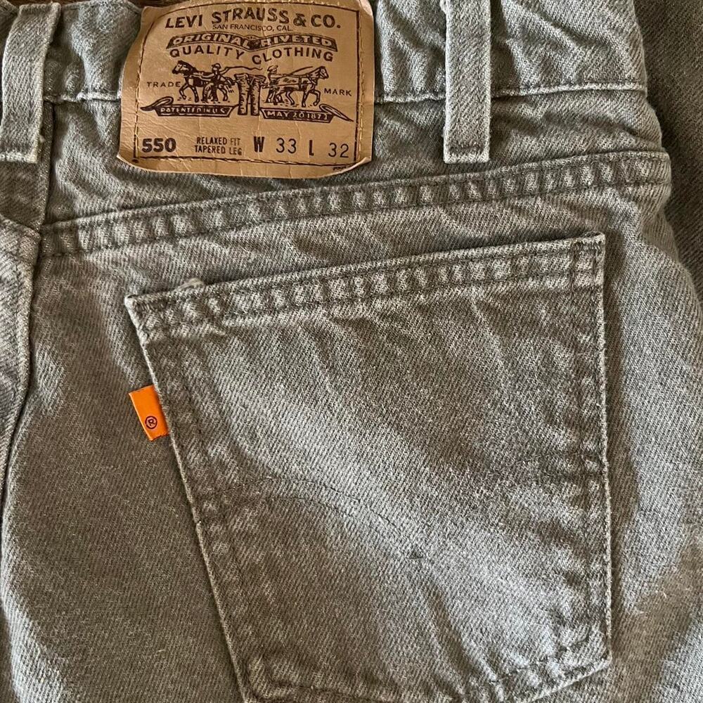 vintage 550 Khaki Green Orange Tab Levis size 30